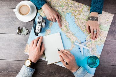 People holding a map