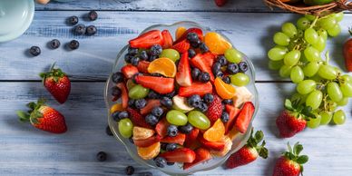 fruit salad in a bowl