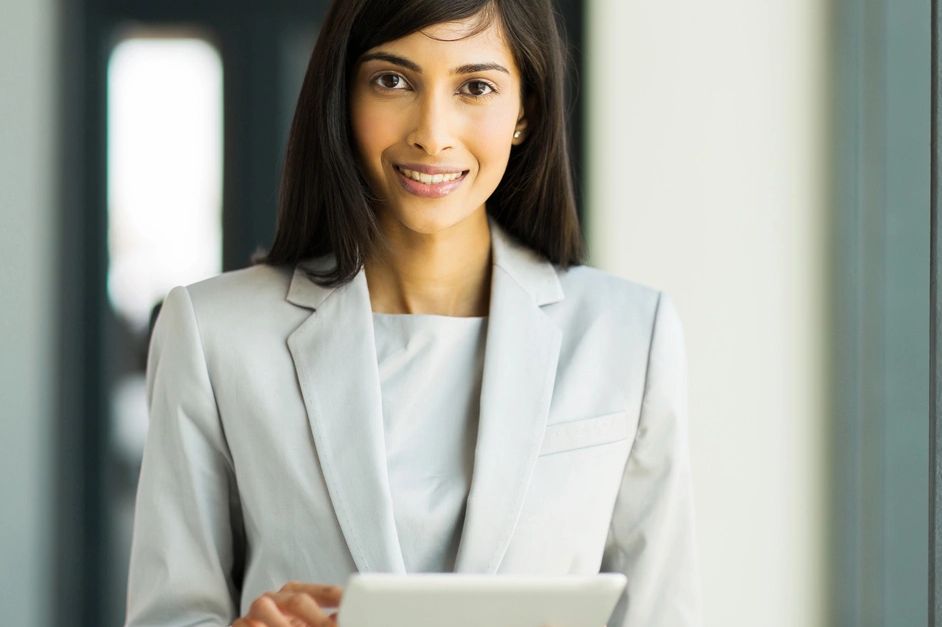 IT Consulting
Woman holding tablet image.

