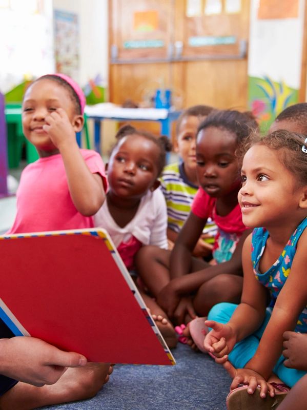 Children during story time at daycare