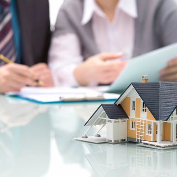 Model of house on a table