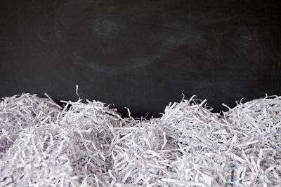 Shredded paper that will be recycled into toilet paper.