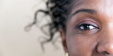 Close-up view of a woman's eye
