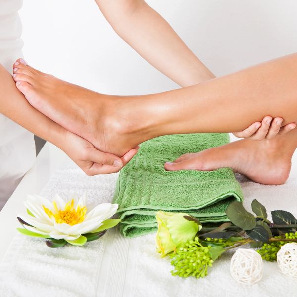 A person getting a leg massage