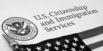 Document showing the USCIS logo and homeland security for immigration documents and translation.