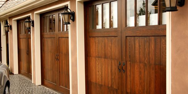 wooden garage doors  
