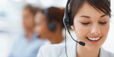 Customer service professional validating client satisfaction