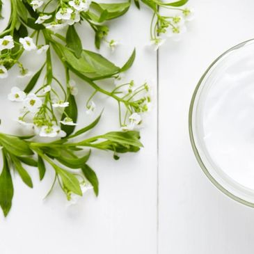Organic herbs used in skincare