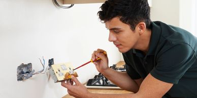 Licensed Electrician providing a safe home by replacing or repairing of faulty switches and outlets