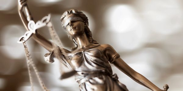 Lady Justice showing justice is unbiased.