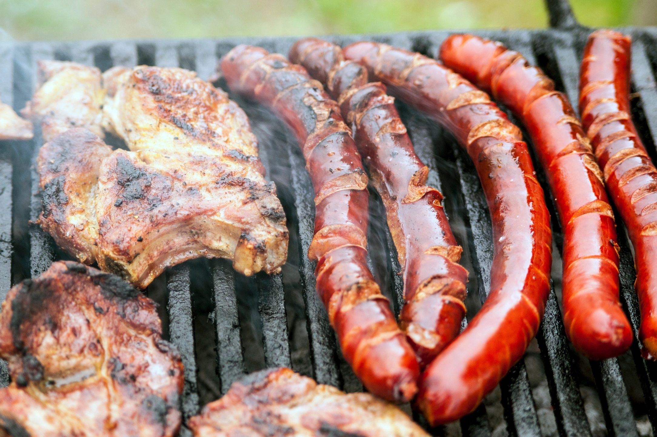 BBQ meat on a grill