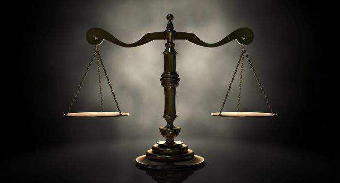 Image representing the balance between what is wrong and right, specifically in rehab malpractice. 