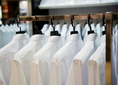 Ironed white shirts