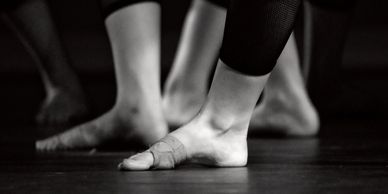 Modern dancer feet