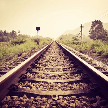 railroad tracks and approach to business