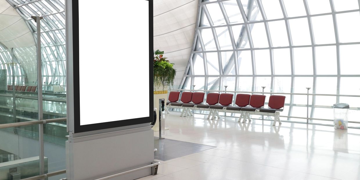 Airport terminal with modern interior done by FixProHomes.