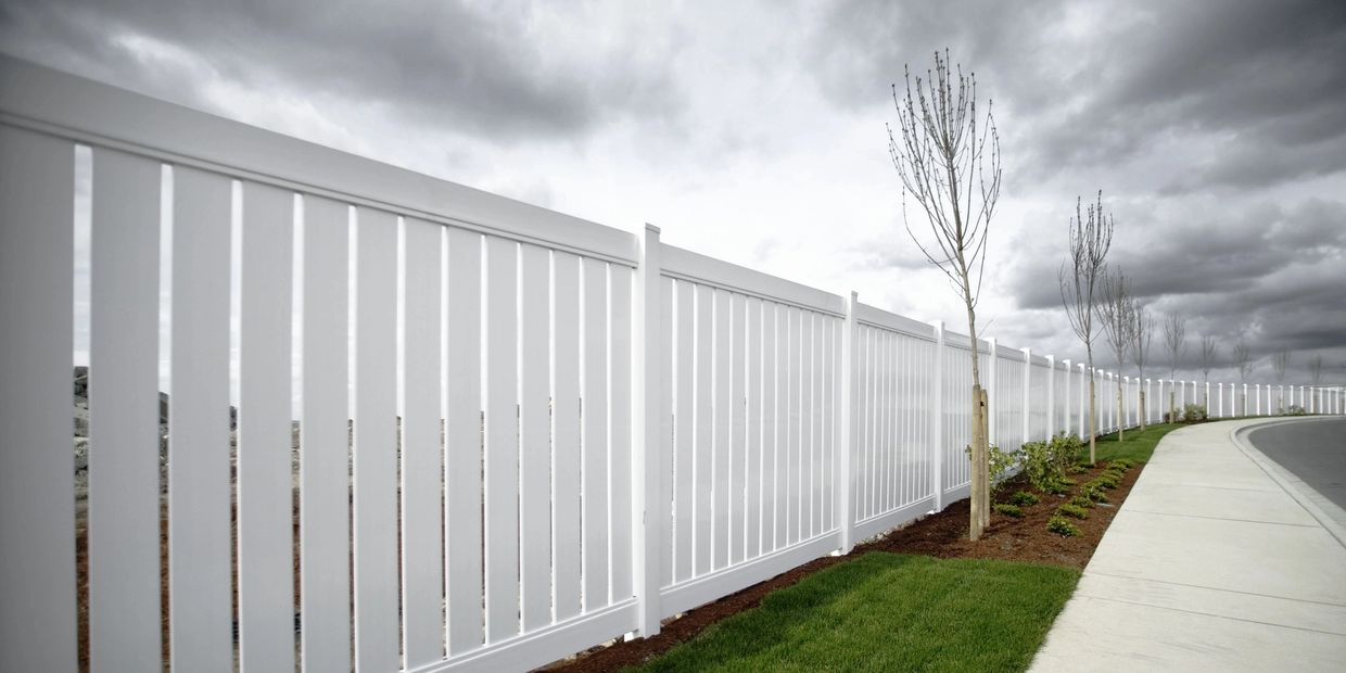 white PVC fencing
