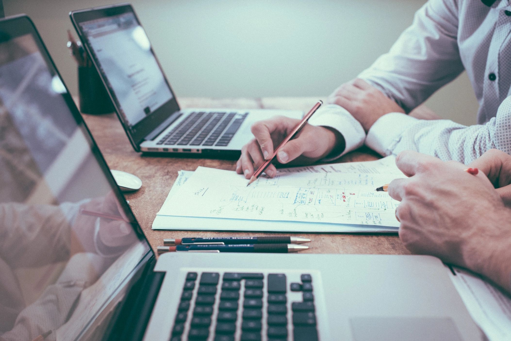 Copywriter and client consulting