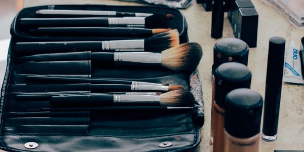 Makeup brushes and products