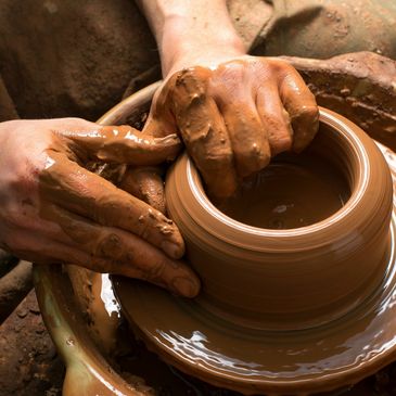 Craft workshop pottery.