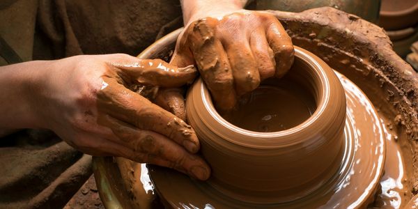 using a potter's wheel