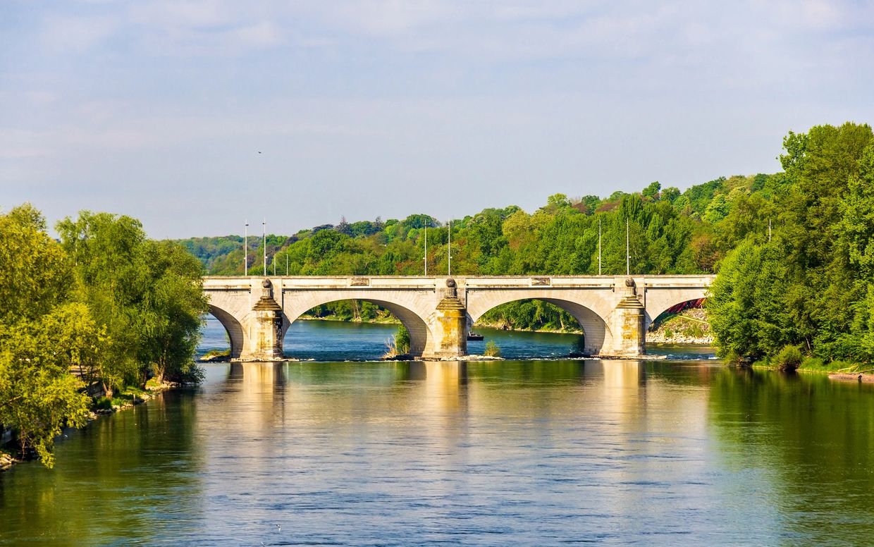 Pont Wilson Bridge in Tours, France