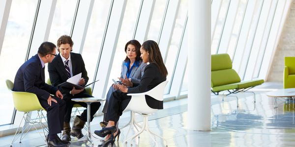 Group of people in a marketing meeting