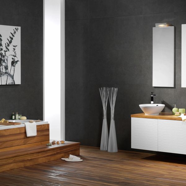 Luxury Bathroom. Maryland Real Estate. Black and White 