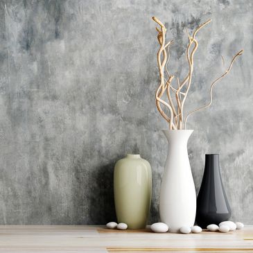 vase, design, interior, grey, black, green, visual, interest