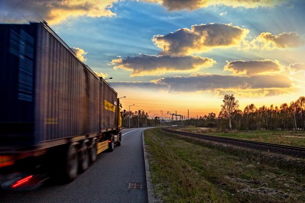 truck on the road