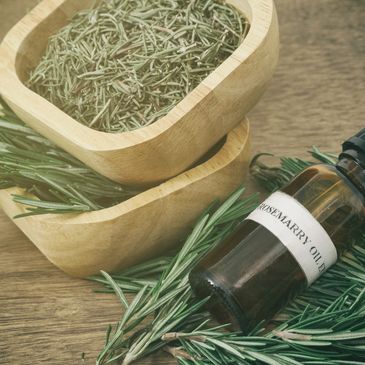 Rosemary, thyme, essential oils