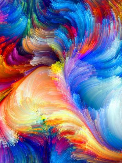 Swirling  color abstract painting. 