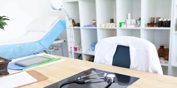 Office image with herbs in background