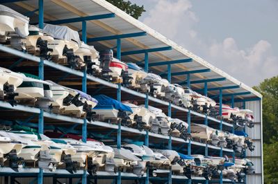 Winter storage of boats that have been winterized and put away for winter