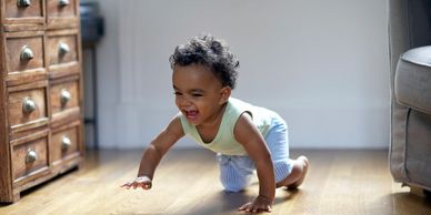 Toddler crawling