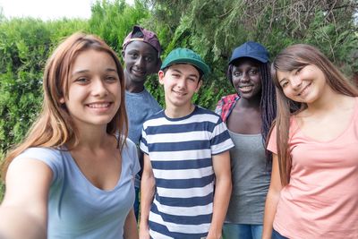 Teenagers taking a selfie therapy for teens