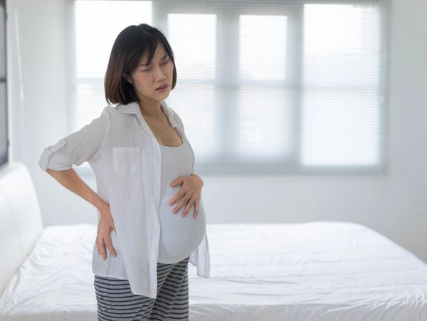 Pregnant woman suffering from preeclampsia 