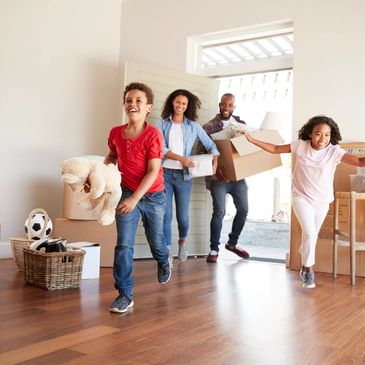 a family moves into their new home after using Danny Drysdale to get their mortgage