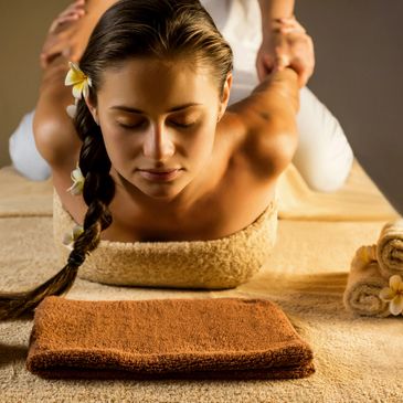 Woman receiving a massage