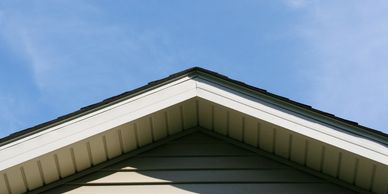 gable roof end on a house