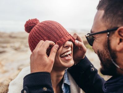 A couple having great time