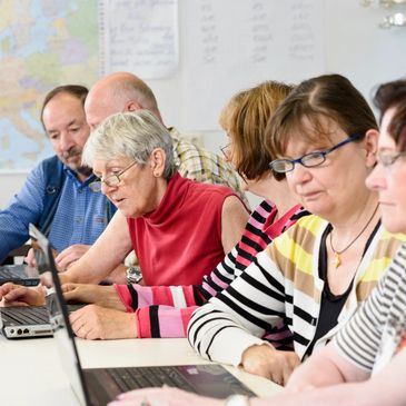 people working on laptops