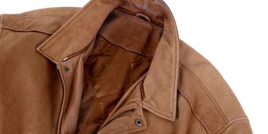 Clean brown leather jacket