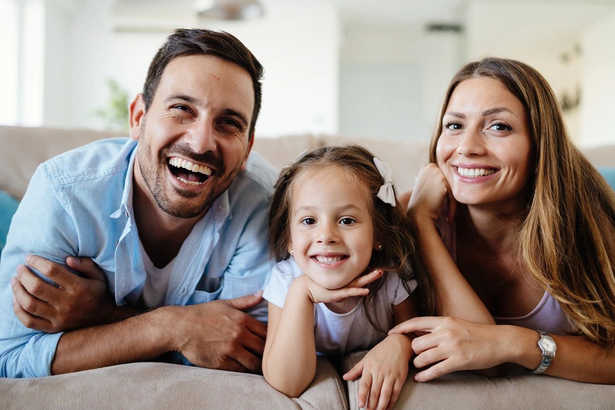 Family happy with house cleaning services