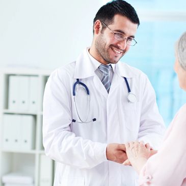 Doctor talking to a patient