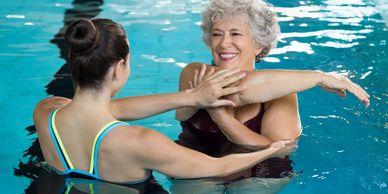 Water workouts, aerobics, Customized workout in the water small group, community groups, and indepen