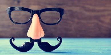 glasses with mustaches