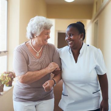 A nurse caring for a patient