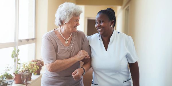 patient at non profit home caregiver agency with nurse