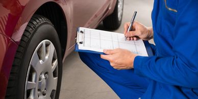 Automobile inspection at Shawnigan Garage in Shawnigan Lake